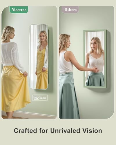 Nicetree Rounded Mirror Jewelry Cabinet, Wall Mounted - Image 5