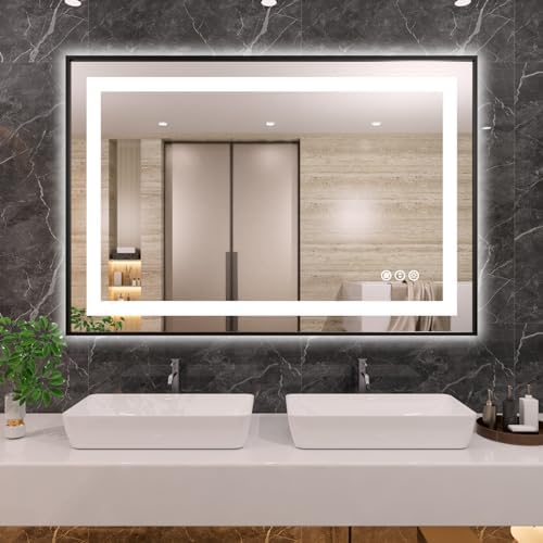 Amorho 44"X36" LED Bathroom Mirror by Amorho