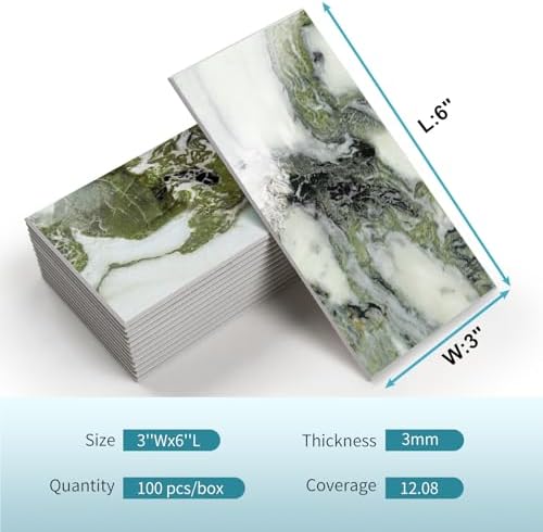 Vamos Tile 100-Pack Peel and Stick Backsplash Tile - Image 2