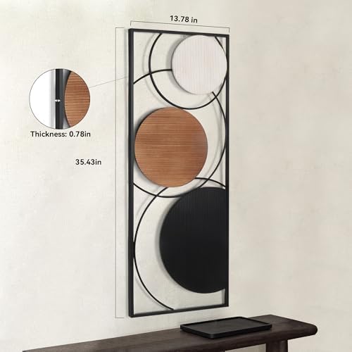 Oakrain 2 PCS Metal Wall Art for Home Decor, Large Abstract Wall Décor - Image 2