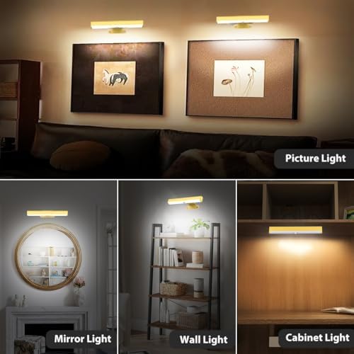 EUIOKUN LED Picture Light Battery Operated Wall Sconces - Image 2
