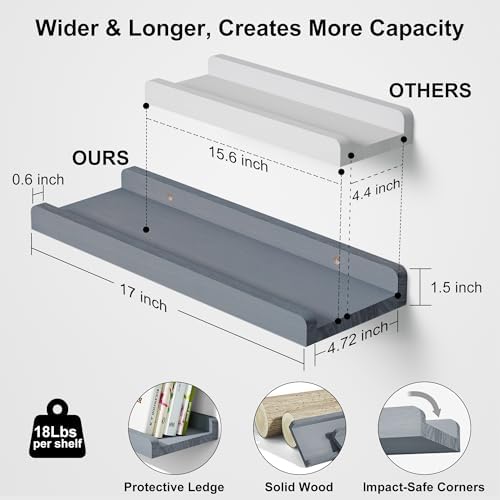 Love-KANKEI 17"Floating Shelves - Image 3