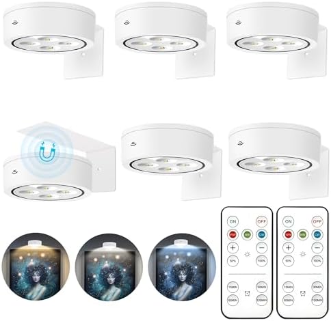 Picture Lights for Wall, Wireless Poster Lights Battery Operated by Kandicyar