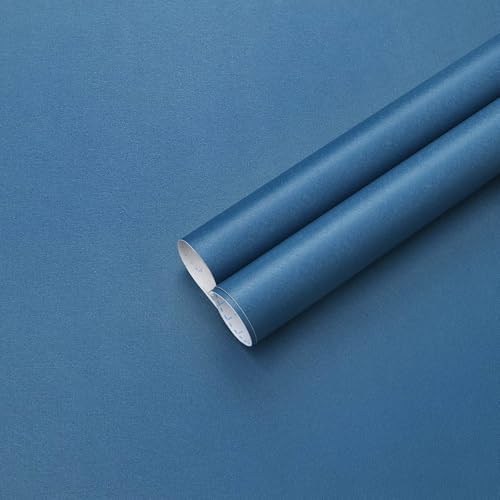 Ismoon Blue Wallpaper Modern Solid Color Peel and Stick Wallpaper Cobalt Blue by Ismoon