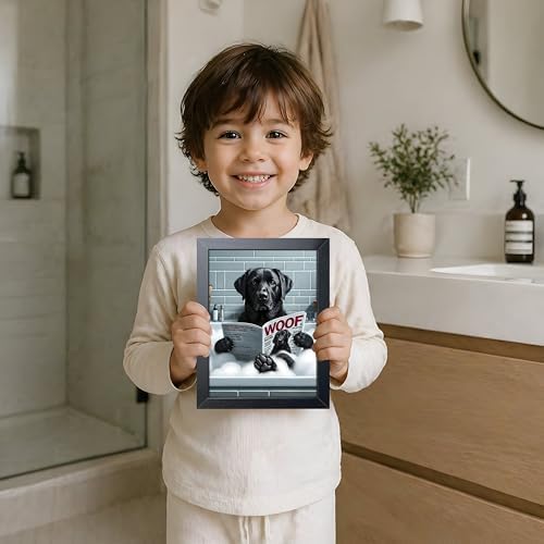 Funny Pug Bathroom Wall Art, Cute Dog Bath Canvas Print Poster, Farmhouse - Image 2