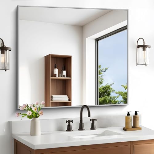 DESBING 36" x 40"Bathroom Mirror, Decorative Rectangular Vanity Mirror - Image 3