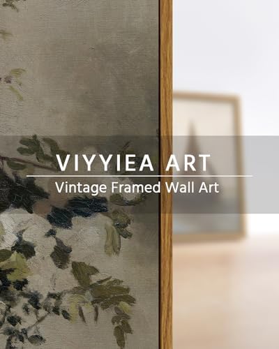 VIYYIEA Vintage Floral Large Framed Wall Art, Flowers and Lemons Paingtings - Image 5