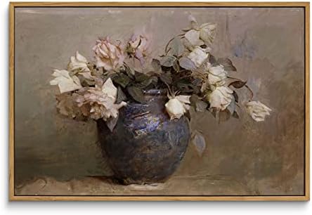 InSimSea Framed Canvas Wall Art Vintage Decor, Room Decor Large Artwork by InSimSeaArt