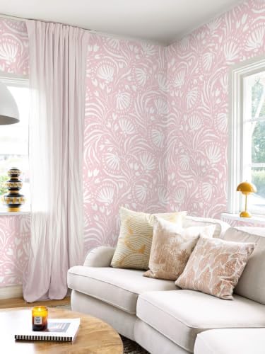 Ismoon Boho Peel and Stick Wallpaper Pink Floral Contact Paper Boho Stick on - Image 6