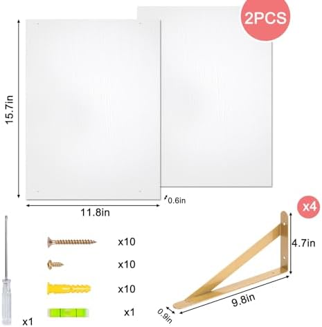 Fixwal 2pcs 11.8 in Deep Floating Shelves - Image 4