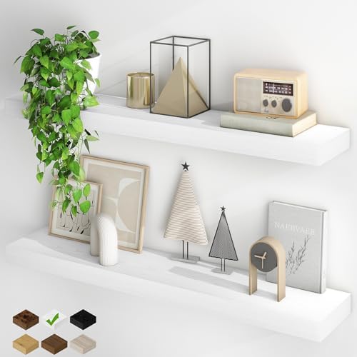 Fun Memories Floating Shelves for Wall, 40Inch Floating Shelves Set of 2 by FunMemories