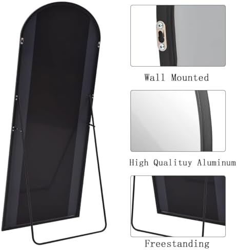Floor Length Mirror, Wall Mounted Mirrors, Arched-Top Body Mirror - Image 5