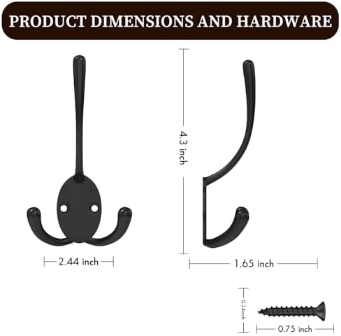 25 Pack Coat Hooks Heavy Duty, Strong Load-Bearing Capacity, Wall Hooks - Image 5