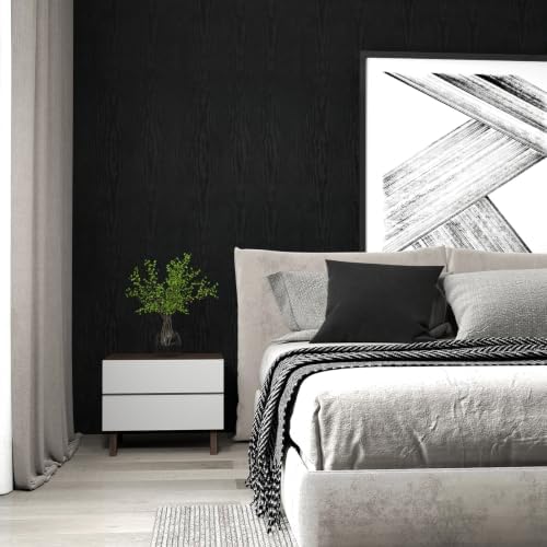Black Wallpaper Wood Grain Contact Paper Peel and Stick Wall Paper Waterproof - Image 6