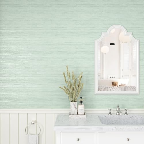 Green Grasscloth Wallpaper Textured Peel and Stick Faux Grasscloth Sage Green - Image 3