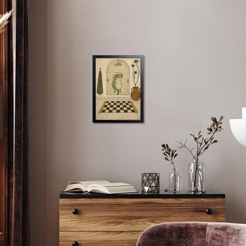 Funny Frog Bathroom Wall Art, Cute Frog Picture Wall Decor, Bathroom Animal - Image 5
