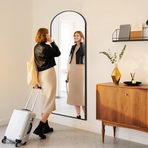 DUMOS Arched Mirror Full Length Floor, 56x21 Inch Full Body Standing Mirror - Image 6