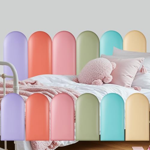 Jetec 6 Pcs Kids Wall Padding Panels, 1.18 Inch Thick Foam Wall Protector by Jetec