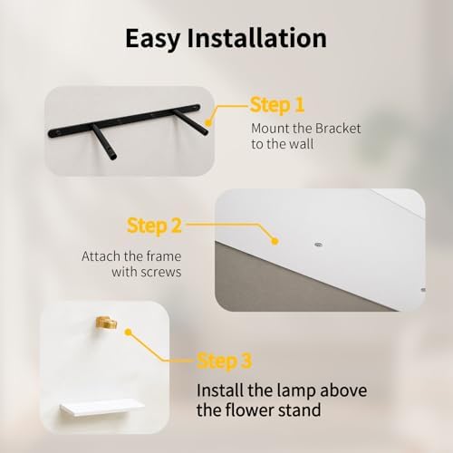 Floating Shelves with Lights for Wall Decor, Wall Plant Shelf - Image 4