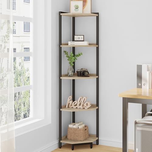 Hzuaneri Corner Shelf Stand, Corner Bookshelf by Hzuaneri