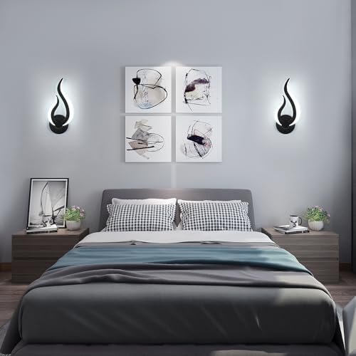 DELIPOP Modern Wall Sconces, 6500K Cool White LED Wall Light, 20W Indoor Wall - Image 2
