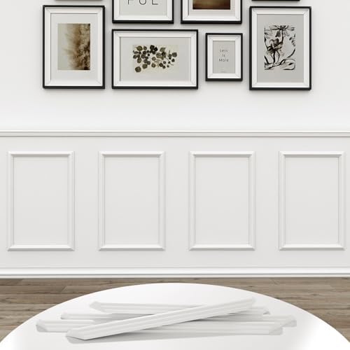 Peel and Stick Wall Molding, 4 Set 16" x 20" Pre Cut Wainscoting Panels by TonhoDawnhawk