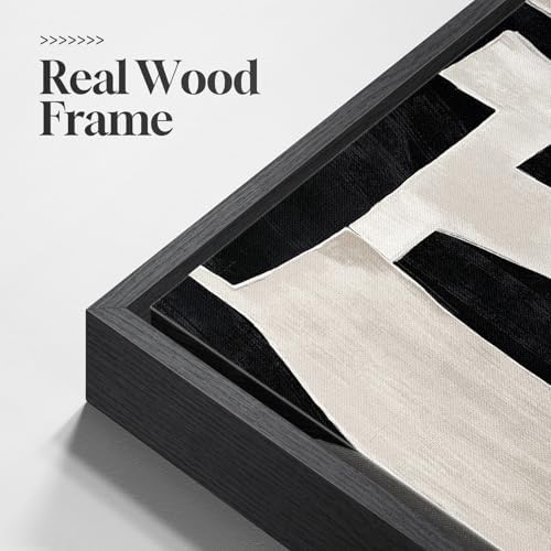 Extra Large Framed Black White Abstract Wall Art - Image 5