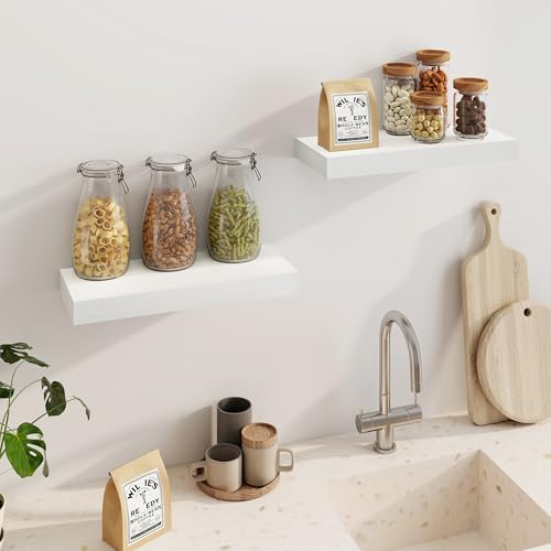 Fun Memories Floating Shelves for Wall, 20Inch Floating Shelves Set of 2 - Image 4