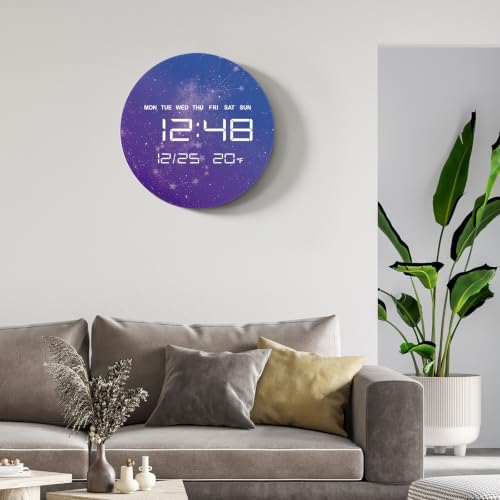 Digital Wall Clock, LED Scorpio Design, Temperature Display - Image 6