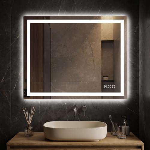 Kosmonia 32x40 Inch LED Bathroom Mirror by Kosmonia