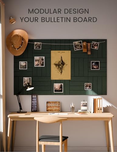 Fluxynara Felt Bulletin Board & Cork Board Alternative, Christmas Green-1 - Image 5