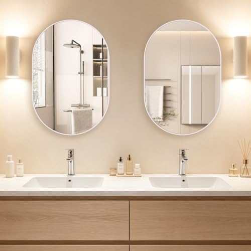 Oval Bathroom Mirror Wall Vanity Oval Mirrors, Modern Mirror - Image 3