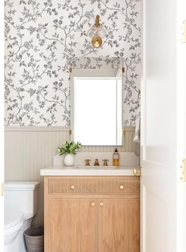 Orainege Floral Birds Wallpaper Peel and Stick Wallpaper Removable - Image 7