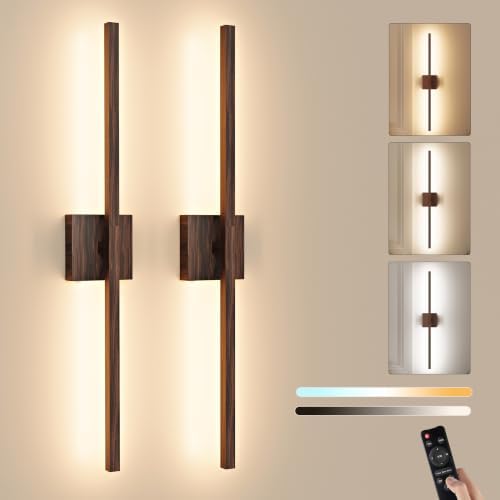 Rayogale Walnut Battery Operated Wall Sconce by Rayogale