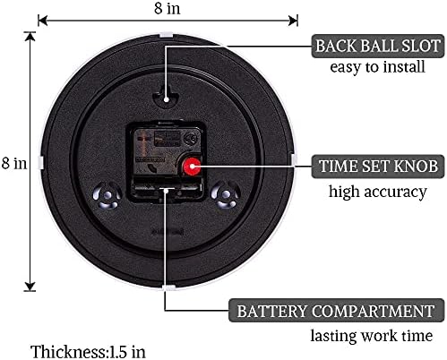 SAC SMARTEN ARTS Silent Wall Clocks Battery Operated Wall Clock - Image 3