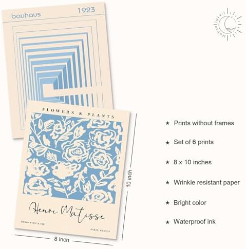 Habseligkeit Blue Master Wall Art Prints, Abstract Matisse Wall Art Exhibition - Image 4