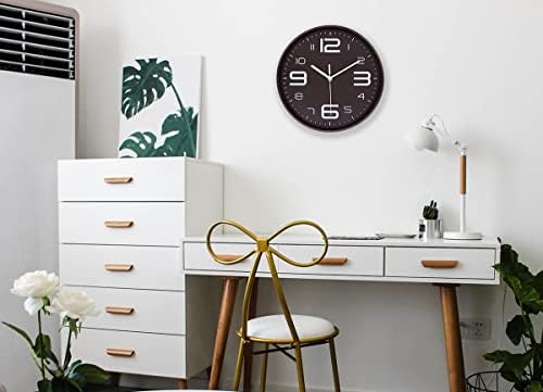 45MinST 10 Inch 3D Number Dial Face Modern Wall Clock, Silent Non-Ticking Round - Image 4