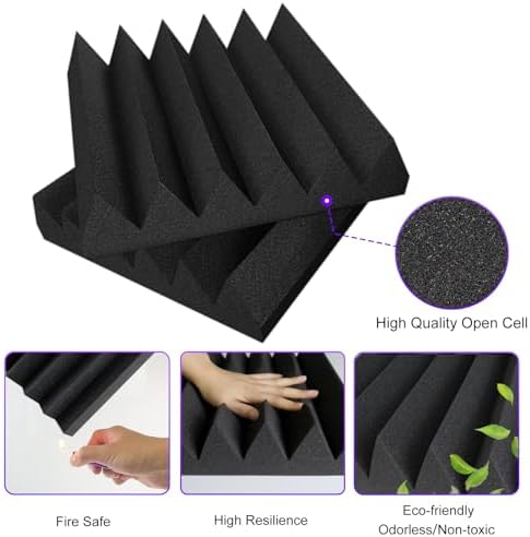 TroyStudio Thick Acoustic Foam Panels, Dense Soundproof Padding Tile, Recording - Image 4