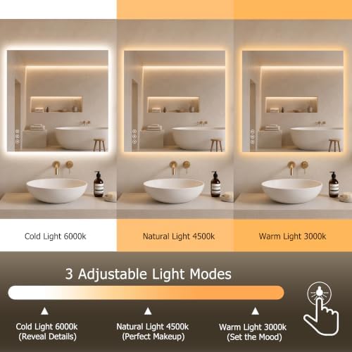 36"X36" LED Bathroom Mirror - Image 5