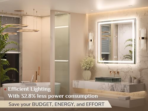 Keonjinn 36x36 Inch LED Bathroom Mirror - Image 2