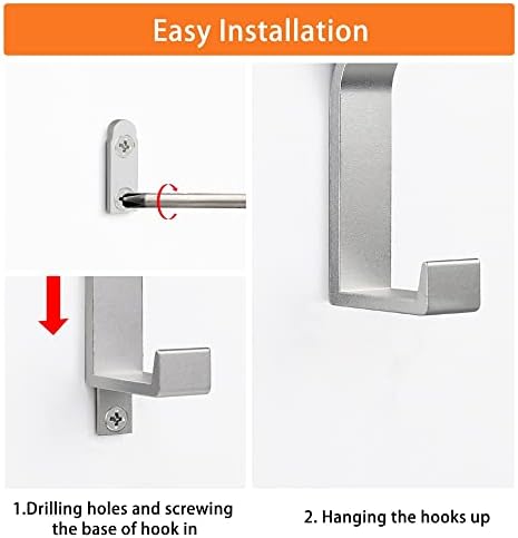 Coat Rack Hooks Wall Mounted, KYOEON Bath Towel Rope Hooks - Image 7