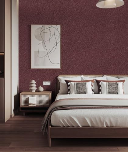 Dark Red Peel and Stick Self Adhesive Wallpaper Countertop Contact Paper - Image 2