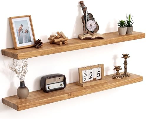 Floating Shelves for Wall, Round Edge Wall Shelves by FLYJOE