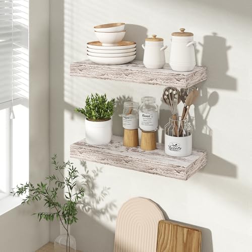 Acovy 16 Inch Floating Shelves for Wall 2 Pack, Wall Mounted Floating Shelf - Image 2