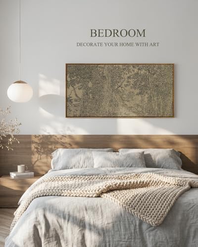 InSimSea Extra Large Framed Vintage Wall Art, Rustic Forest Sketch - Image 4