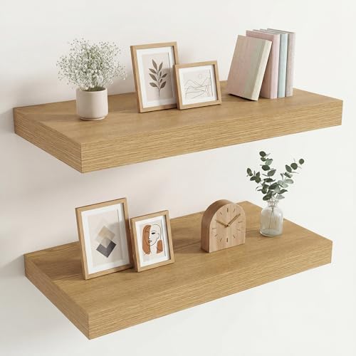 Vivelove 12" Deep Floating Shelves 24x12” Set of 2 by VIVELOVE