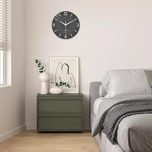 XFM Modern Grey Simple Wall Clock 14 Inch Silent - Image 5