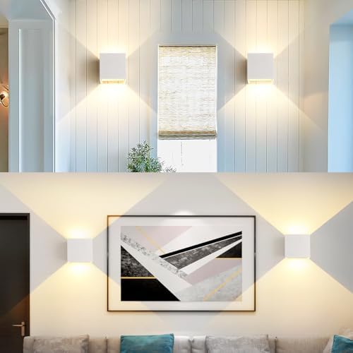 2 Pack LED 20W Outdoor Wall Lights Exterior/Interior 3 Colors Adjustable Wall - Image 3