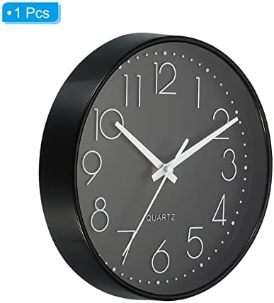 PATIKIL 8 Inch Round Wall Clock, Battery Operated Silent Non-Ticking Wall Clocks - Image 3