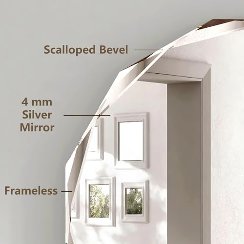 30x30 Inch Bathroom Mirrors for Over Sink, Round Frameless Mirrors for Wall - Image 3